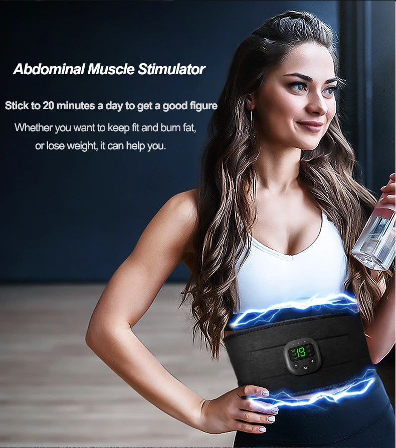 Waist Massager USB Charging Electric Arm Hip Leg Trainer Weight Loss Shaping Fitness Massager Equipment Portable Shaper Belt