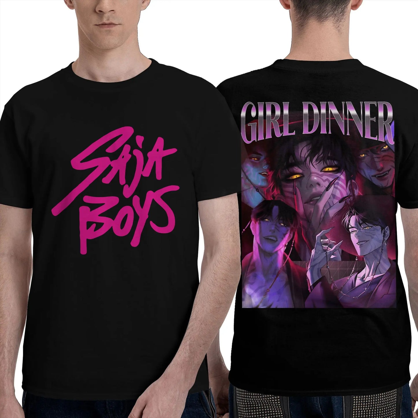 Men Women's T Shirt Saja Boys Demon Kpop Demon Hunters T Shirts Trending  Summer Tees Vintage Loose Cotton Tops Plus Size 2XL