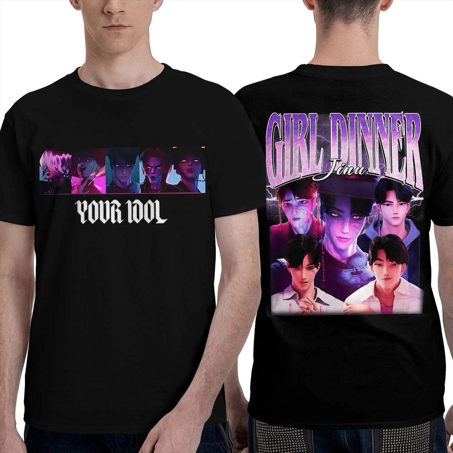 Men Women's T Shirt Saja Boys Demon Kpop Demon Hunters T Shirts Trending  Summer Tees Vintage Loose Cotton Tops Plus Size 2XL