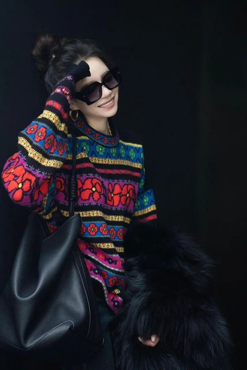 Knitted Sweater with Pullover Women's Autumn and Winter Outfitsnew Hot Items Thick and Lazy Bottom Women's Shirt Sweaters