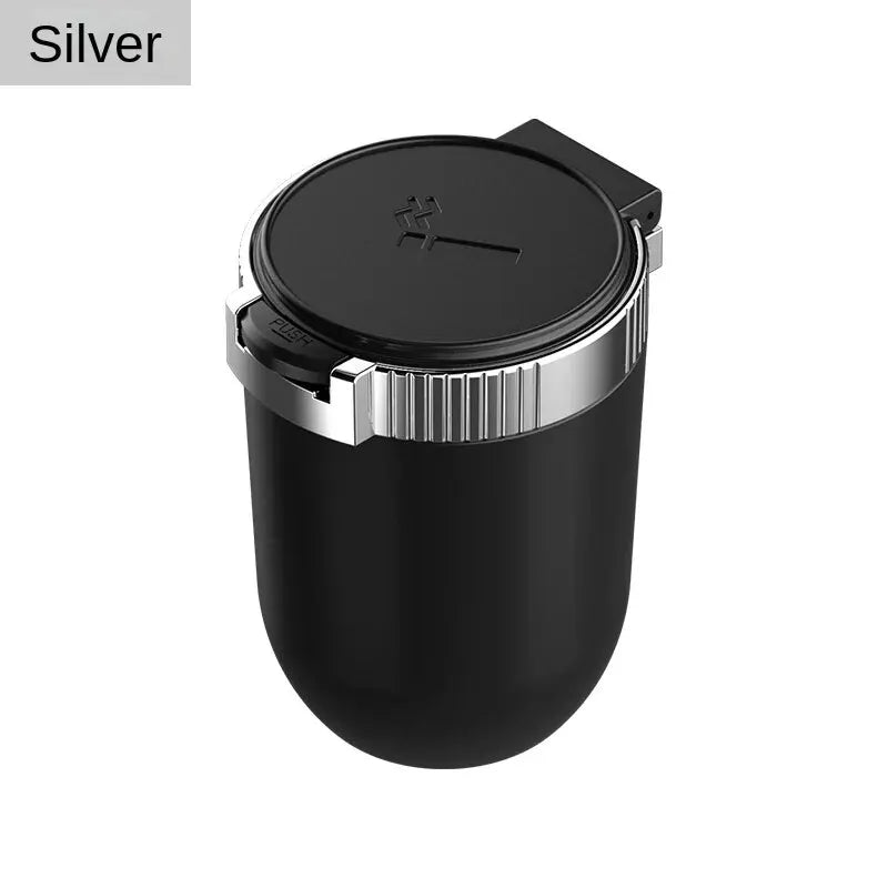 Car Ashtray Creative Personality Car Ashtray with Lid LED Light Dual Use in Car and Home Ashtray