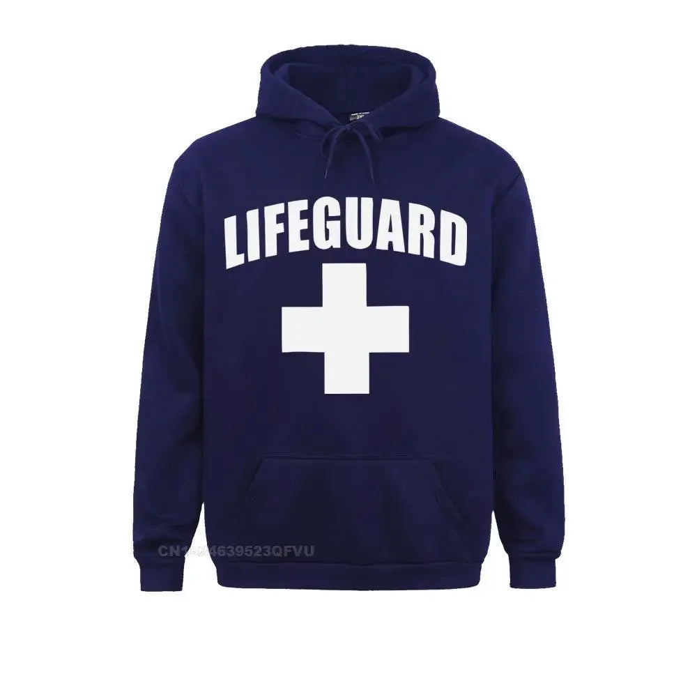 Funny Lifeguard Sweater Men Homme Cotton Women 2021 Red Lifeguarding Unisex Uniform Gift Oversized Streetwear