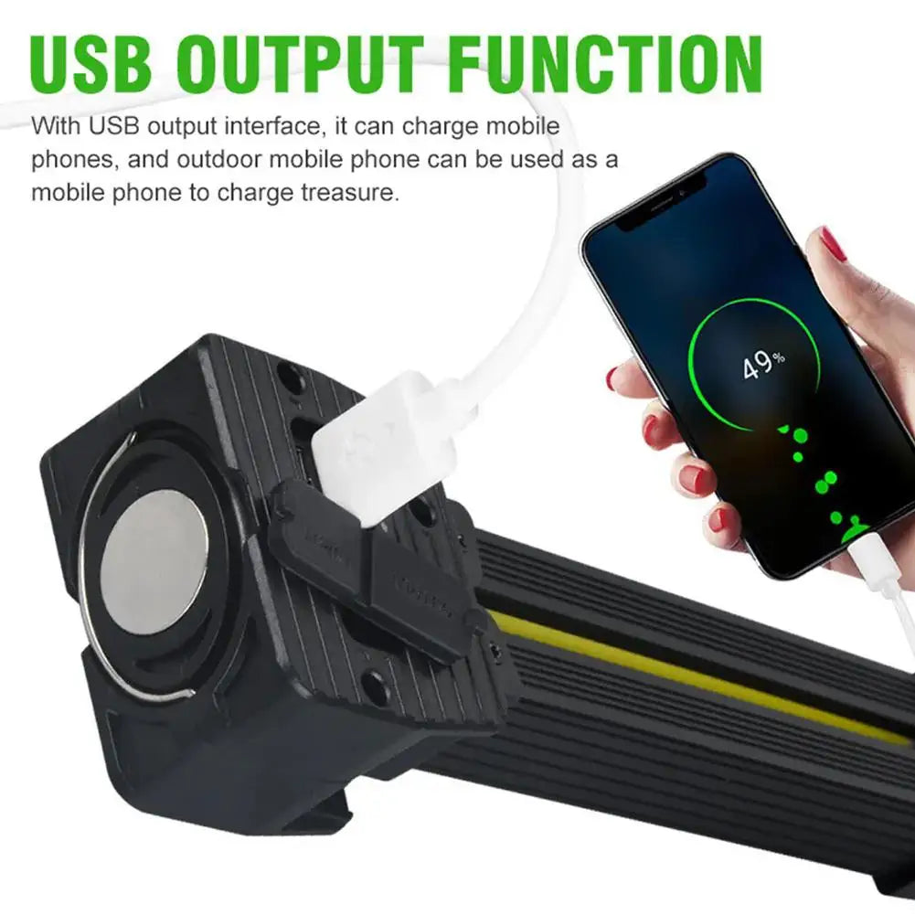 Gym Lamp For Posing,7th Gear Dimming,Portable Magnet LED Flashlight With Hook Car Accessories Hot Sale W3B7