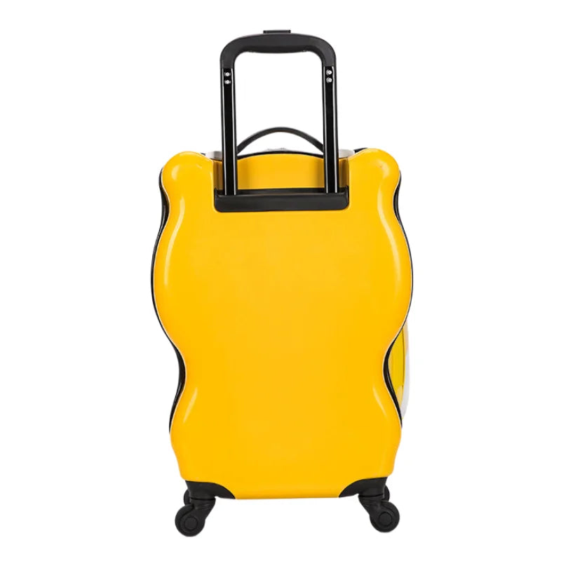 Lightweight Travel  Kids Cartoon Luggage 3D Tiger Design Wheeled Suitcase Children's Carry-on with 360° Spinner Wheels